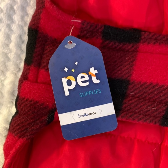 2/$20 Scenereal Med Buffalo Plaid Dog Jacket - Picture 5 of 10